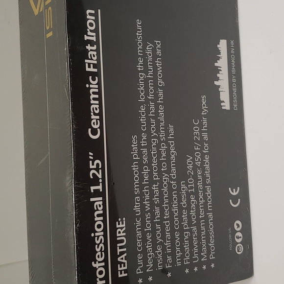 ISHAKO 1.25 Ceramic Flat Iron Solon Grade - Picture 3 of 6